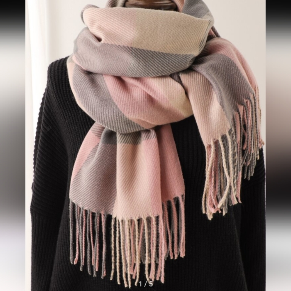 Verdusa Women's Multi-Color Long Shawl Grid Winter Warm Scarf